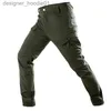 Men's Pants Nouveaux pantalons tactiques thermiques pour hommes Softshell polaire armée Combat militaire pantalon hiver en plein air randonnée chasse Cargo pantalon IX9 S-3XL L231129