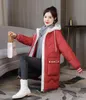 Women's Outerwear & Coats 2023 Down cotton jacket women's mid length 2023 winter new Korean version loose and thickened oversized bread jacket