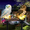 Garden Decorations Solar Lamp Owl Animal Solar Garden Lights Solar Powered Solar Led Light Outdoor Garden Decoration Lamp Waterproof Solar Lights 231129