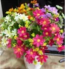 Decorative Flowers 5pcs Of Artificial Daisy 28 Heads Home Lving Room Hallway Decorate Tv Dining Table Display Silk Flower Chrysanthemum