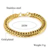 Hip Hop Men Style Stainless Steel Cuban Link Chain armband sieraden voor cadeau