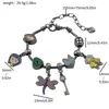 Braccialetti con ciondoli Coraline Il braccialetto della porta segreta Figura di cartone animato Perline di metallo Ciondolo Accessori di gioielli braccialetto fai da te