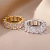 Anéis de cluster cor de ouro zircão para mulheres acessórios de moda casal irregular zircônia cúbica menina jóias presente