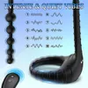 Brinquedos sexuais massageador de controle remoto vibrador de próstata brinquedos para homens contas anais plug anal pênis anel acessórios sexy