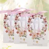 Present Wrap 10st Box Packaging Wedding Sweet Candy Bride Groom Flower Små lådor Tack för Gästgäster Party Supplo