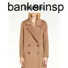 Maxmaras Coat Luxury fashionable Wool Overcoat Early Spring Product Double breasted Wool Blended Camel