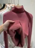 Maglioni da donna dolcevita maglione invernale da donna elegante addensato foderato in velluto caldo suéter lavorato a maglia pullover slim top maglia maglieria maglione 231129
