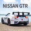 ダイキャストモデル1 32日産スカイラインアレスGTR R34 R35ダイキャスト玩具車両モデル高シミュレーションプルバックコレクションキッズトイ231128