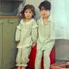 Пижамы, милые детские хлопковые пижамные комплекты мятно-зеленого цвета. Пижамный комплект с рюшами для малышей для девочек и мальчиков, одежда для сна. Детская одежда 231124