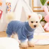 Vêtements de chien Combinaison chaude Hiver Pyjama pour animaux de compagnie pour petits vêtements moyens Chiot Manteau doux Veste de bouledogue français Chihuahua Teddy Costumes 231128