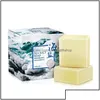 Sapone fatto a mano Sapone fatto a mano Bagno Corpo Salute Bellezza 100G Rimozione Brufolo Pori Trattamento dell'acne Sale marino Detergente Latte di capra Idratante F Dhrj9