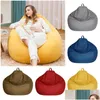 Stuhlhussen Ers Adts Kids Home Decor Weicher, bequemer Sitz ohne Füllung Kuscheliger Gamer Lazy Lounger Großes Sitzsacksofa Er Drop Delivery Dheem