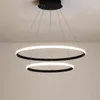 Lampes suspendues Lampe au kérosène Plafond Led Lustres modernes 3 Anneaux Lampadari