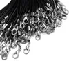 Anhänger Halsketten 50 Stück gewachste Halskette Schnur Lederseil mit Karabinerverschluss Bulk für Schmuckherstellung Kette String DIY Zubehör