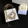 Изысканный сердечный подвесной ожерелье Длинные свитеры дизайнер с двойной буквы ожерелья высшего качества для женщин -ювелирных изделий
