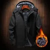 Mens Down Parkas Plus Size L7XL 8XL 9XL Winter Fleece Jacket Men Waterproof Windproof Thick Warm Coats Tourism Mountain Snow Overcoat 231129