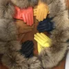 フィンガーレスグローブ本物のアライグマファーグローブ女性の本物のレザーグローブキツネビッグアライグマの毛皮皮の手袋女性冬のベルベットウォームタッチ231128