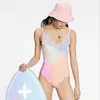 2023 Jednoczęściowy projektantek stroju kąpielowego Louiseities Viutonities Bikini Summer Fashion Swimsuit Kobiet Drukowane jednoczęściowe stroje kąpielowe seksowne bikini