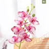 Flores decorativas Guirnaldas Artificial Pvc Mariposa Orquídea Phalaenopsis Ramo para la boda Christams DIY Decoración del hogar Fake Garden Pott
