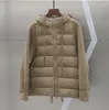 Women's Trench Coats Knitted Splicing Light Down Jacket Short Fashion Women Winter Product