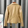 Women's Leather 2023 Haining Sheepskin Locomotive Genuine White Small Coat Short European Jacket Spring And