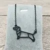 Pendant Necklaces Origami Dachshund Necklace Charm Female Male Gift Fashion Women Jewellery Geometric