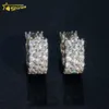 Hop smycken Sterling Sier Diamond Hip Hop Hook VVS Moissanite Earring