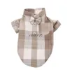 Hondenkleding Kattenshirt Geruite Opstaande Kraag Design Huisdier Puppy Blouse Lente/Zomer Kledingvaiduryd