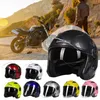 Caschi moto Casco ultraleggero regolabile antipioggia antiappannamento doppia lente viso aperto uomo donna scooter 3/4 metà per quattro corse