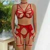 Sexy Set für Damen, sexy Dessous, BH-Sets mit Ausschnitten, 4-teilig, sinnlich, ausgefallen, nackt, Unterwäsche, Strumpfbänder, G-Strings, Tangas, Spitze, exotisches Set L231129