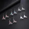 Boucles d'oreilles pendantes Fishhook Skate Shoe Boucle d'oreille Goutte Boucle d'oreille Sport Zircon Luxe Émail Cristal Cadeau Pour Femmes Fille Mode Tendance Bijoux