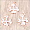 Charms 10Pcs Cartoon Funny Halloween Crossed Bone Metal Charm Diy Accessory Earrings Necklace Keychain Jewelry Making Findings Drop Dhadh