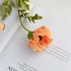 10Pcs PU 2 Head Poppy Artificial Flowers DIY Wedding Flower Arrangement Background Layout Home Decoration Flocking Fake Flowers