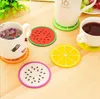 Placemats 6 stuks Kleurrijke Jelly Kleur Fruitvorm Onderzetters Creatieve Skid Isolatie Silicagel Cup Pannenlap Mat