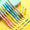 Kurşun kalemler 15pcs Otomatik Pencil Karikatür Okul Ofisi Ev Noel Malzemeleri Öğrenci Kırtasiye Çocukları Çocuklar Çizim Çizim 231128