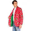 Offstream men's ugly Christmas jacket with different prints - Christmas sweater jacket Elk's Day Christmas Blazer 2S0JX