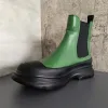 Platform Chelsea Boots Erkekler İngiliz tarzı ayak bileği deri botas hombre kalın taban ayakkabıları p25d50