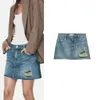 Spódnice damskie retro mody cała mecz dżinsowa paczka A-line Pakiet spódnica biodra Krótkie krótkie