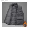 Gilets pour hommes Gilet rembourré d'hiver pour homme manteau de laine mâle gilet de travail manteaux hommes gilet sans manches vestes gilets chauds vêtements grande taille 6XL Q231129