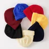 Beanies Beanie/Skull Caps Fashion Knitted Winter Warm Hat For Women Solid Color Beanie Bonnet Femme Skullies Cotton Autumn Casual hoeden Capsb