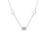 Pendant Necklaces Shiny Good Luck Cylinder Delicate Geometry Silver Color Clavicle Chain Female Necklace SNE514