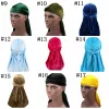 Garden Fashion Mens Satin Durags Bandana Turban Wigs Men Silky Durag Headwear Headband Pirate Hat Hair Accessories ZWL224 ZZ