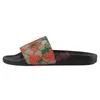 Designer tofflor för kvinnor herr glider blommor brokadlägenheter växel botten tiger snaker ess bin flopp flip canvas gröna casual mode strandskor sandal 48xg#