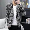 Men's Suits Gold Bronzing Shine Blazers Mens Baroque Silver Luxury Stage Costumes Bright Fashionable Jacket For Men Slim Fit Unusual Clothes