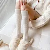 Socken Strumpfwaren Frauen Baumwolle Einfarbig Lange Socken Strümpfe Warme Socken Oberschenkel Hohe Socken Damen Mädchen Street Fashion Casual Kniestrümpfe 231128