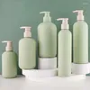 Storage Bottles 200ml/300ml/500ml Filling Avocado Green Empty Plastic Pump Head Multipurpose Shampoo Bottle High-End Cosmetics Durable