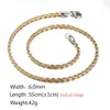 Factory 2-5mm twisted link chain necklace stainless steel gold silver rope chains for jewelry making