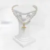 Chokers Three Dimensional Water Drop Pearl UFO Necklace Pendant Accessories 231129