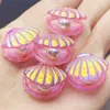 Decorative Objects 10Pcs Kawaii Cute Color Plated Pearl Shells Flat Back Resin Cabochons Scrapbooking DIY Jewelry Craft Decoration Accessorie E74 230428