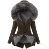 Herr ull blandar mode kvinnor vinter hålla varm faux päls huva kappa avslappnad långärmad förtjockning foderjacka utkläder 231128